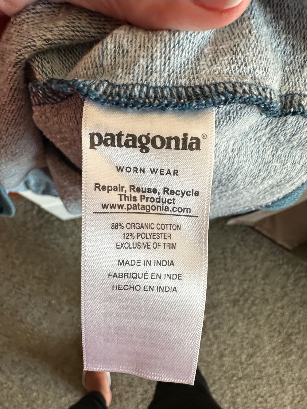 Patagonia Teal Crewneck Logo Sweatshirt - Picture 5 of 5